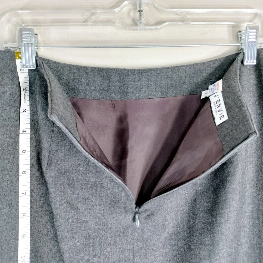 J'Envie Vintage Pencil Skirt; Lined Wool Blend Professional Career Knee Length